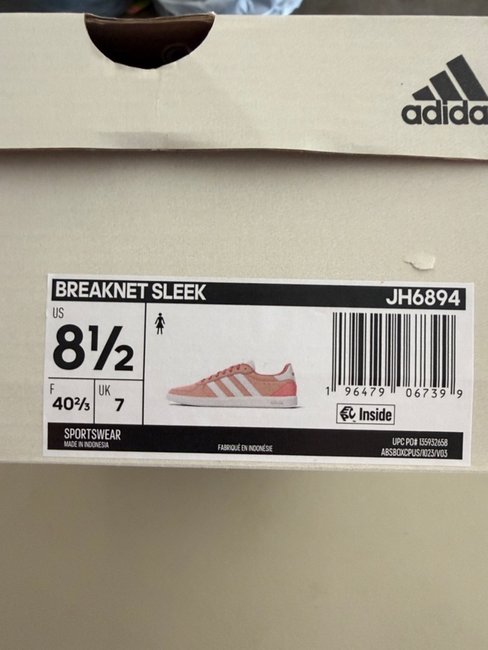 adidas Breaknet Sleek Women's Sneakers - Pink/Cream